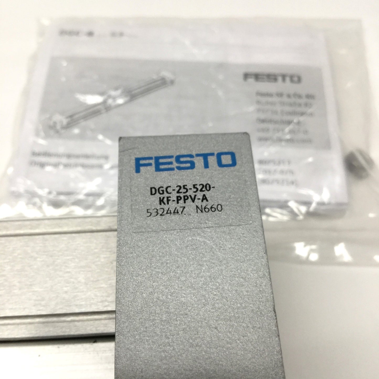 New Other Festo DGC-25-520-KF-PPV-A Rodless Drive Linear Actuator 25mm Bore, 520mm Stroke