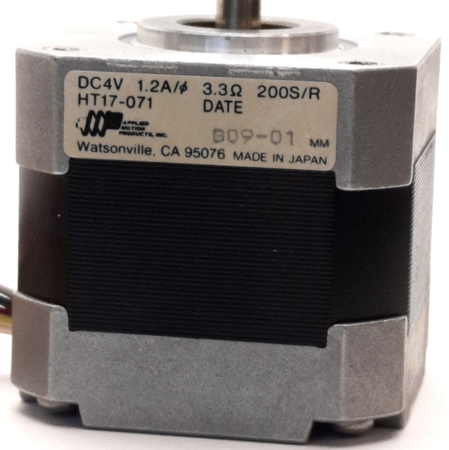 Used Applied Motion Products HT17-071 Stepper Motor 4VDC, 200 Step/Rev, 5mm Shaft