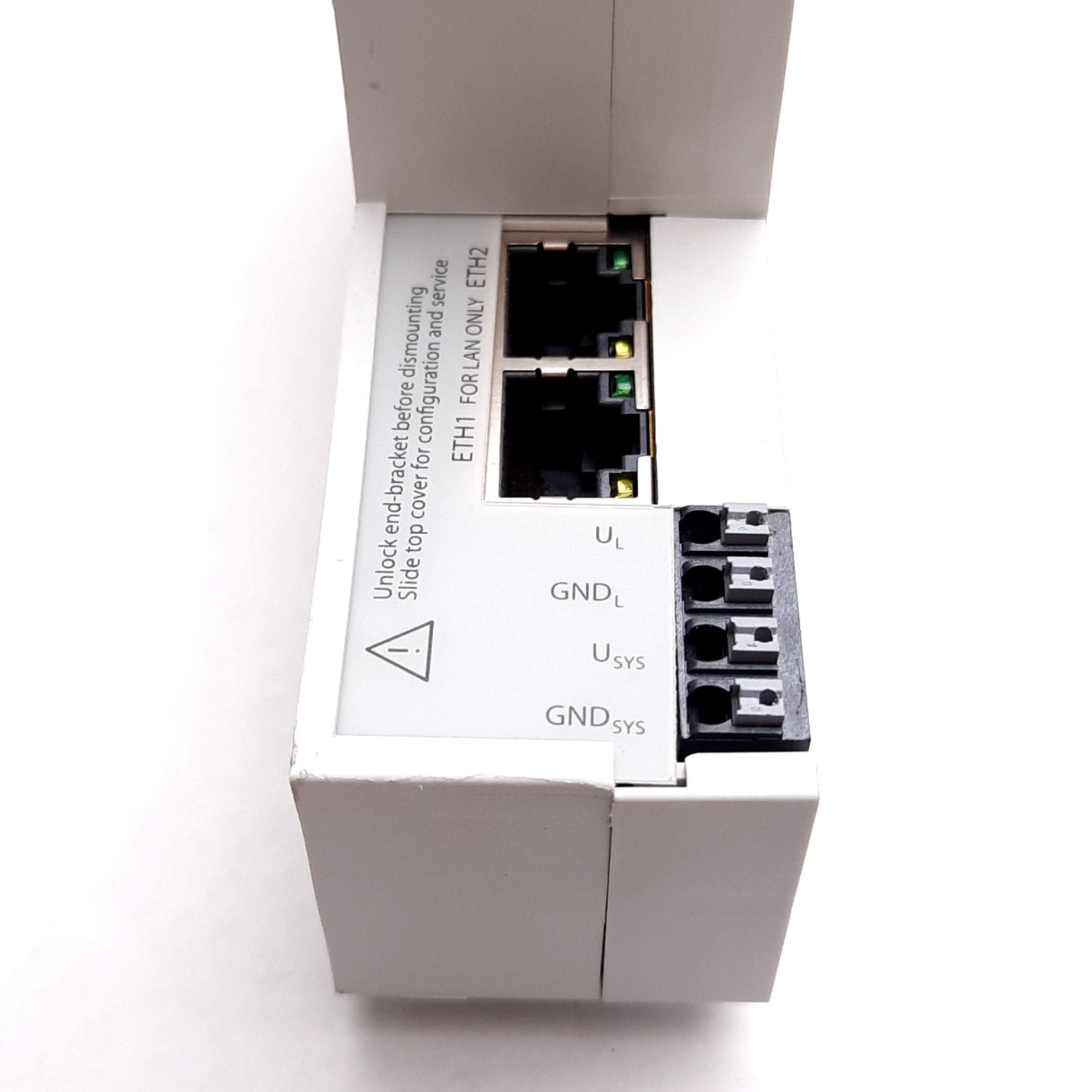 Used Turck BL20-E-GW-EN-IP Gateway, For BL20 I/O System, 24VDC, 10-100Mbps, 2x RJ45