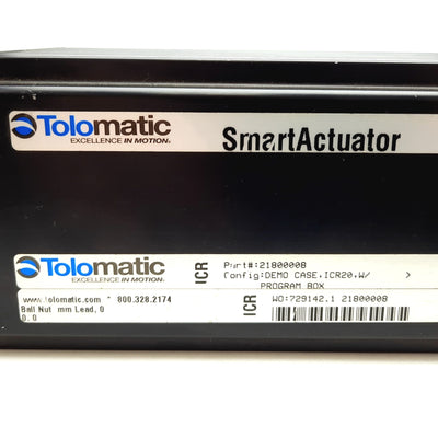 Used Tolomatic 21800008 ICR20 Integrated Controller/Drive/Motor, Shaft: 20.5mm