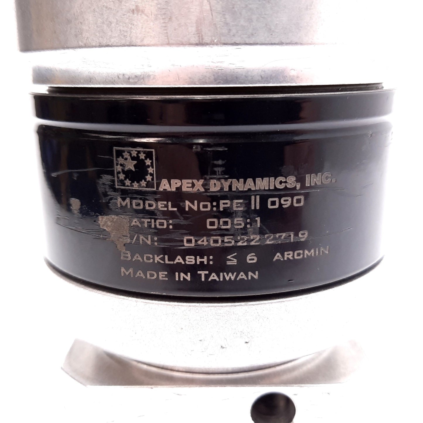 Used Apex Dynamics PEII 090-005 Gearhead, Ratio: 5:1, Input: 14mm, Output: 22mm