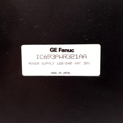 Used GE Fanuc IC693PWR321AA 90-30 Power Supply, Input: 120/240VAC, Output: 24VDC 30W