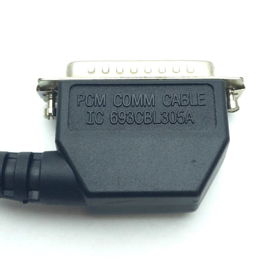 Used Fanuc IC693CBL305A PCM Communication Cable, 25-Pin D-Sub, Male (1) - Female (2)