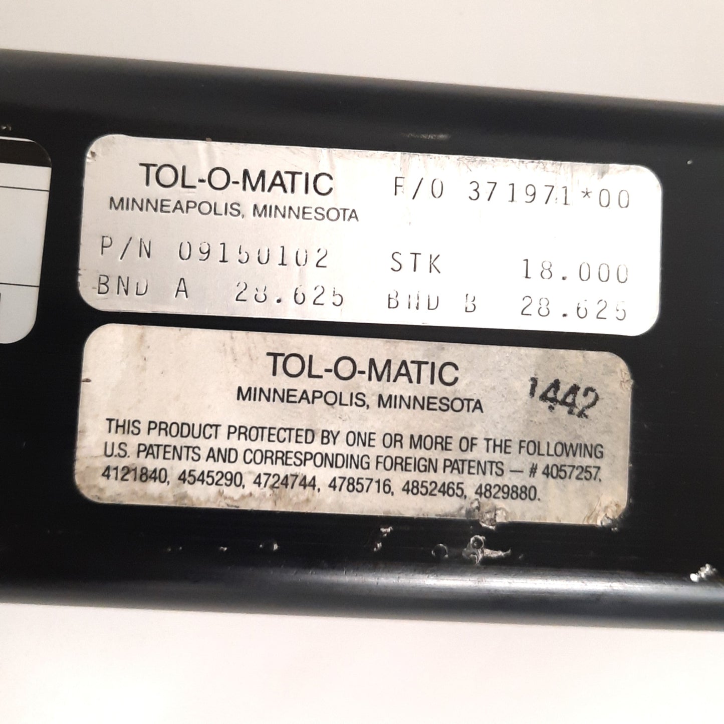 Used Tolomatic BC215NPSK18.00 Linear Actuator 18" Stroke, 1/4" NPT, 1.5" Bore