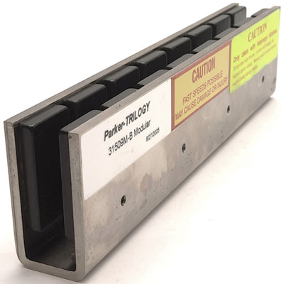 Used Parker Trilogy 31509M-B Linear Motor Magnet Track, 9.6" Long, Black Epoxy Magnet