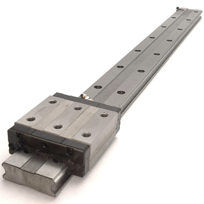 Used THK HRW27-UP5D14-1+520L Linear Motion Guide, 520mm Rail, 27 x 80 x 72.8mm Block