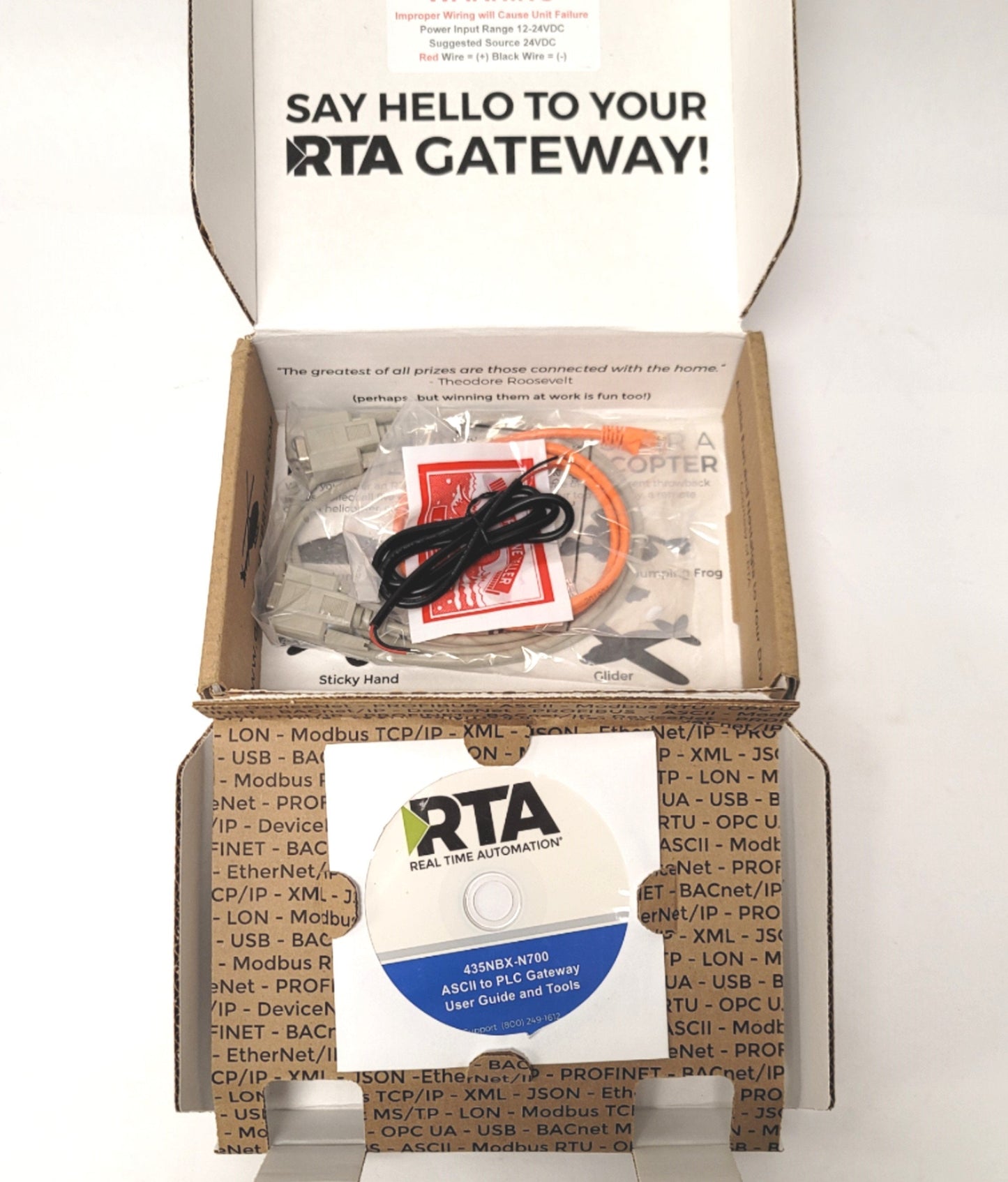 New RTA 435NBX-N700 ASXII To Allen Bradley PLC Gateway, Ethernet, 2x DB9, 12-24VDC