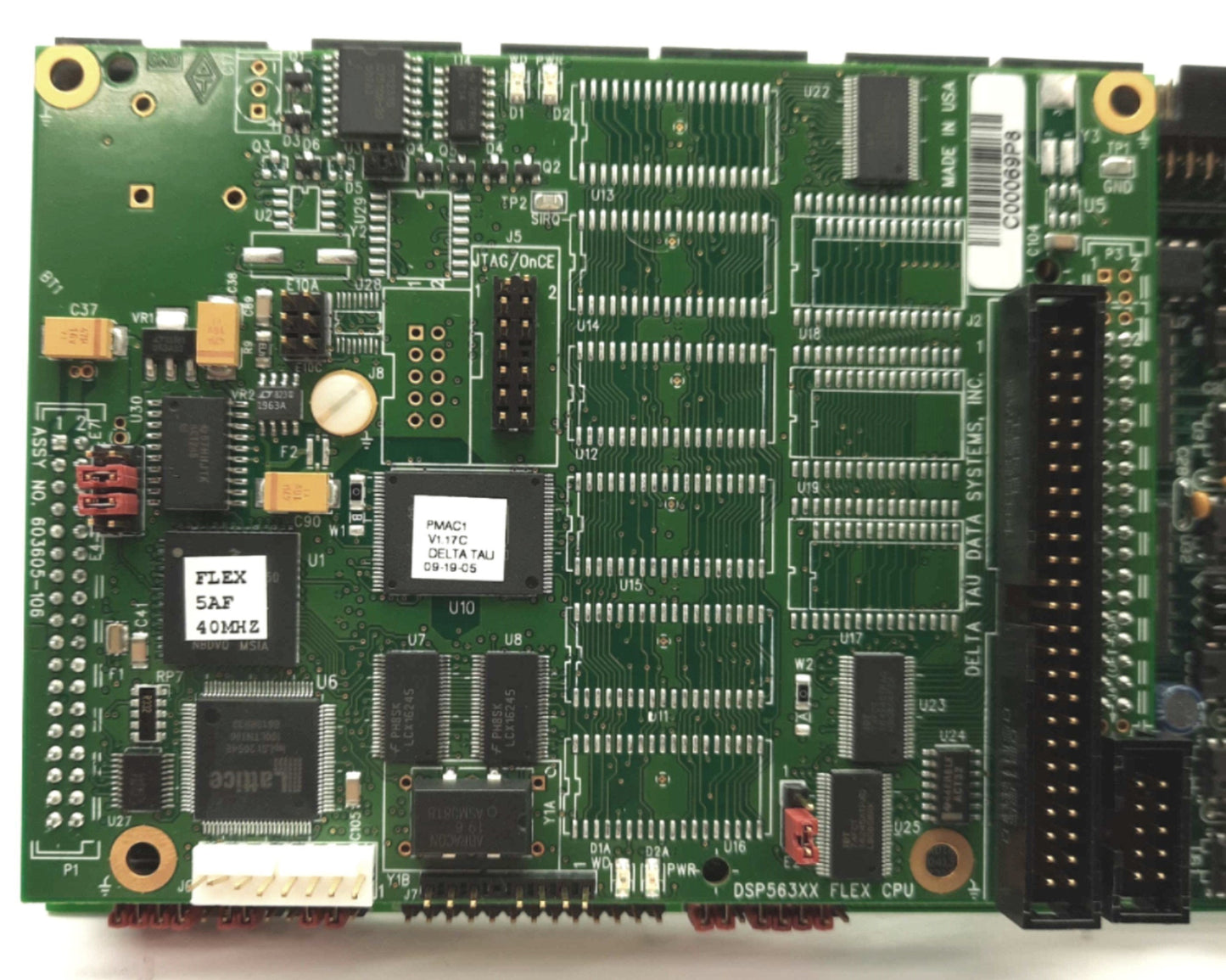 Used Delta Tau 602191-104 & 603605-106 PMAC-PC 8-Axis Control Card ISA 40MHz V1.17C