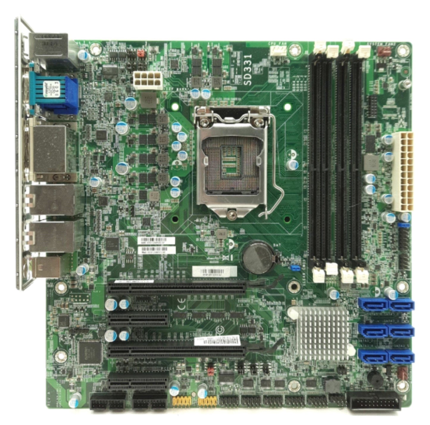 Used DFI SD331-C236 Motherboard mATX Socket 1151 2x PCIe x16 7x RS-232 DVI/VGA/DP