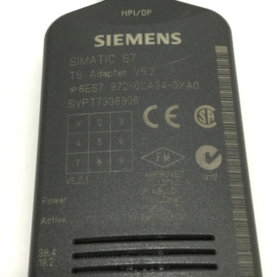 Used Siemens 6ES7 972-0CA34-0XA0 TS Adapter V5.2 for S7-399/400 RS232/RS485 Converter