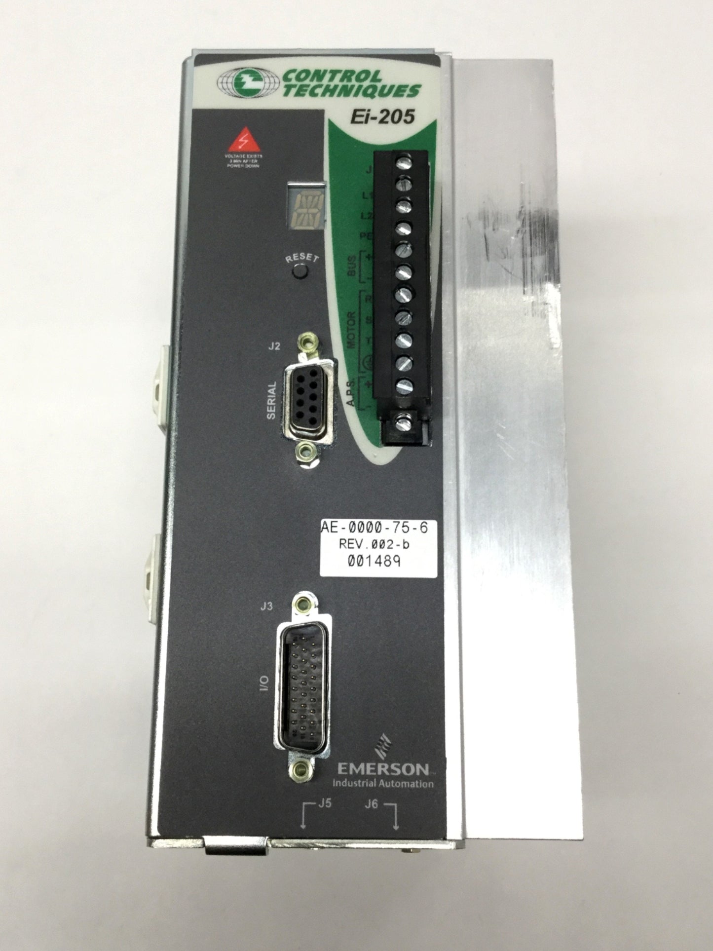 Used Control Techniques EI-205-00-0C7 AC Servo Drive 1PH 240V In, 3PH 220V 5A Out