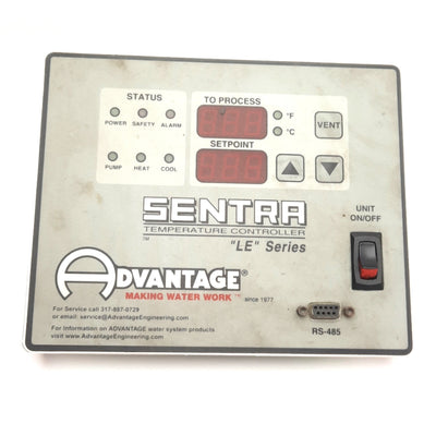 Used Advantage Electronics 239125SKLE LE-Series Sentra Temp Controller Panel