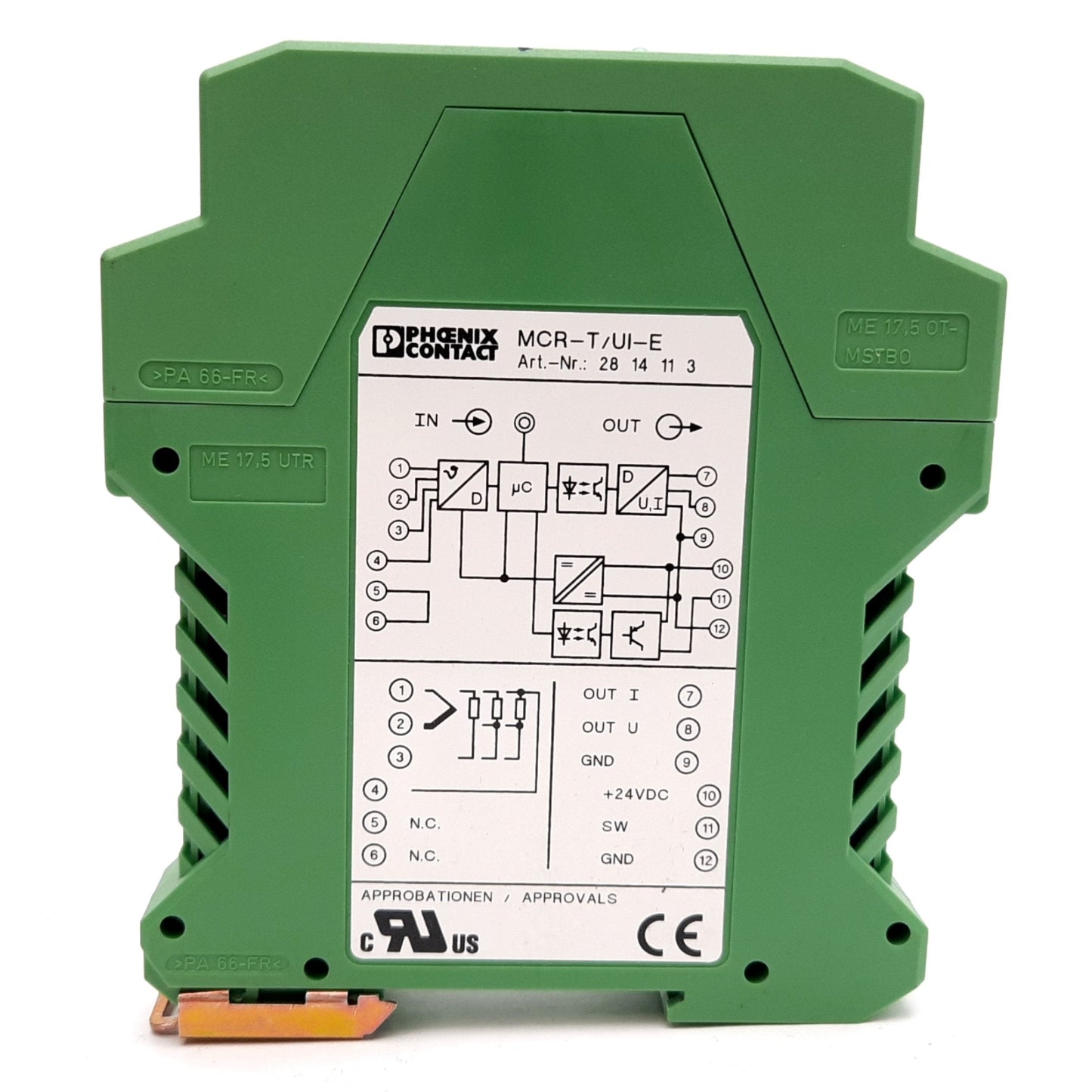 Used Phoenix Contact MCR-T/UI-E Temperature Transducer, TC & RTD, 4-20mA, 18-30VDC