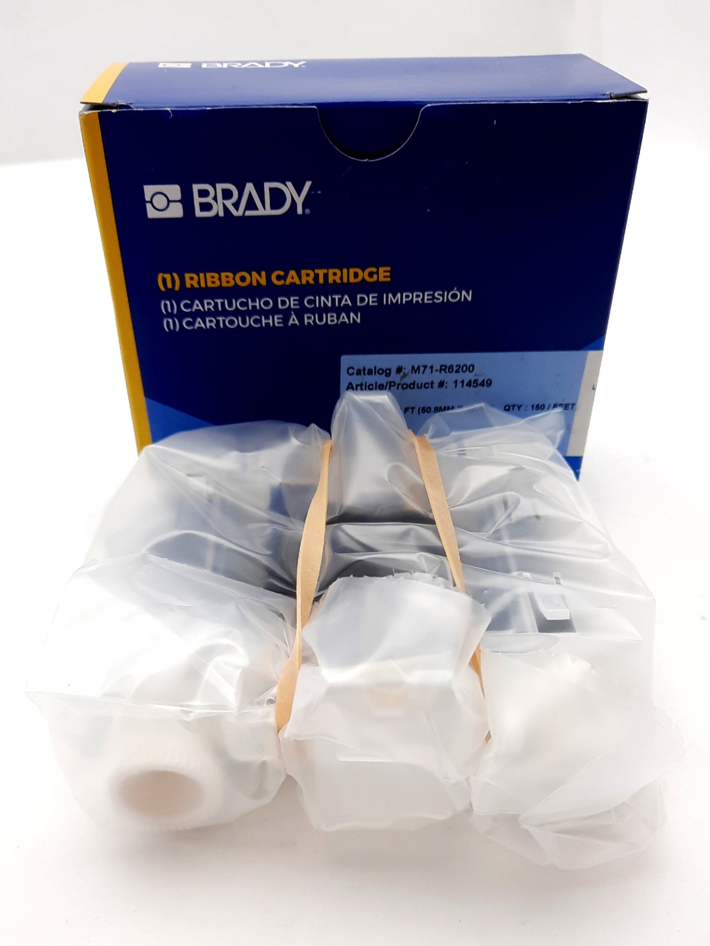 New Brady M71-R6200 Thermal Transfer Printer Ribbon Black 150Ft x 2" For BMP71