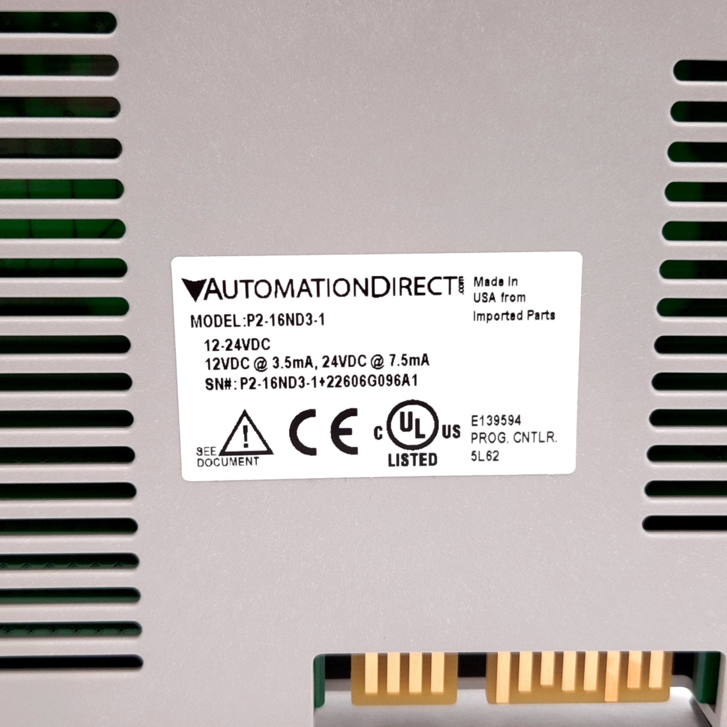 New Automation Direct P2-16ND3-1 P2000 PLC Input Module, 16-Point, 12-24VDC