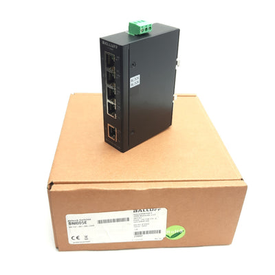 Used Balluff BNI TCP-951-000-E028 BNi005E Network Switch, 12-48V DC, RJ45, DIN Mount