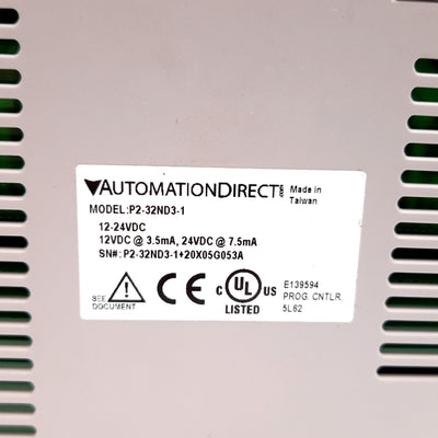 Used Automation Direct P2-32ND3-1 P2000 PLC Input Module, 32-Point 12-24VDC