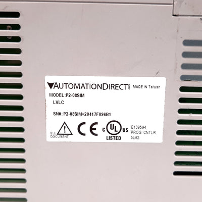 Used Automation Direct P2-08SIM P2000 PLC Simulator Input Module, 8-Point