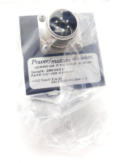 New Power/Mation Division 716-1000 Incremental Shaft Encoder 5-28VDC 3/8" Shaft Dia.