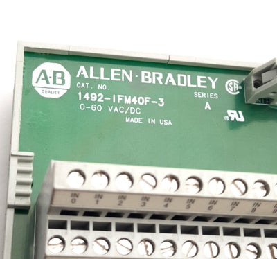 Used Allen Bradley 1492-IFM40F-3 Digital Interface Sensor Module 40-Pin 0-60V AC/DC