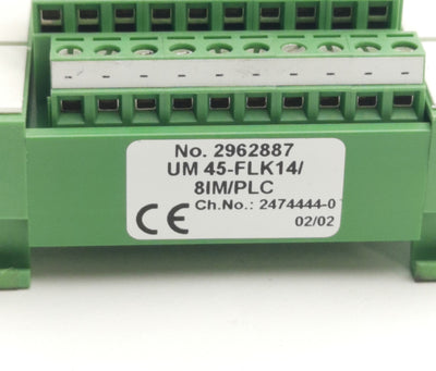 Used Phoenix Contact 2962887 UM 45-FLK14/8IM/PLC Varioface Module, 14-Pin IDC