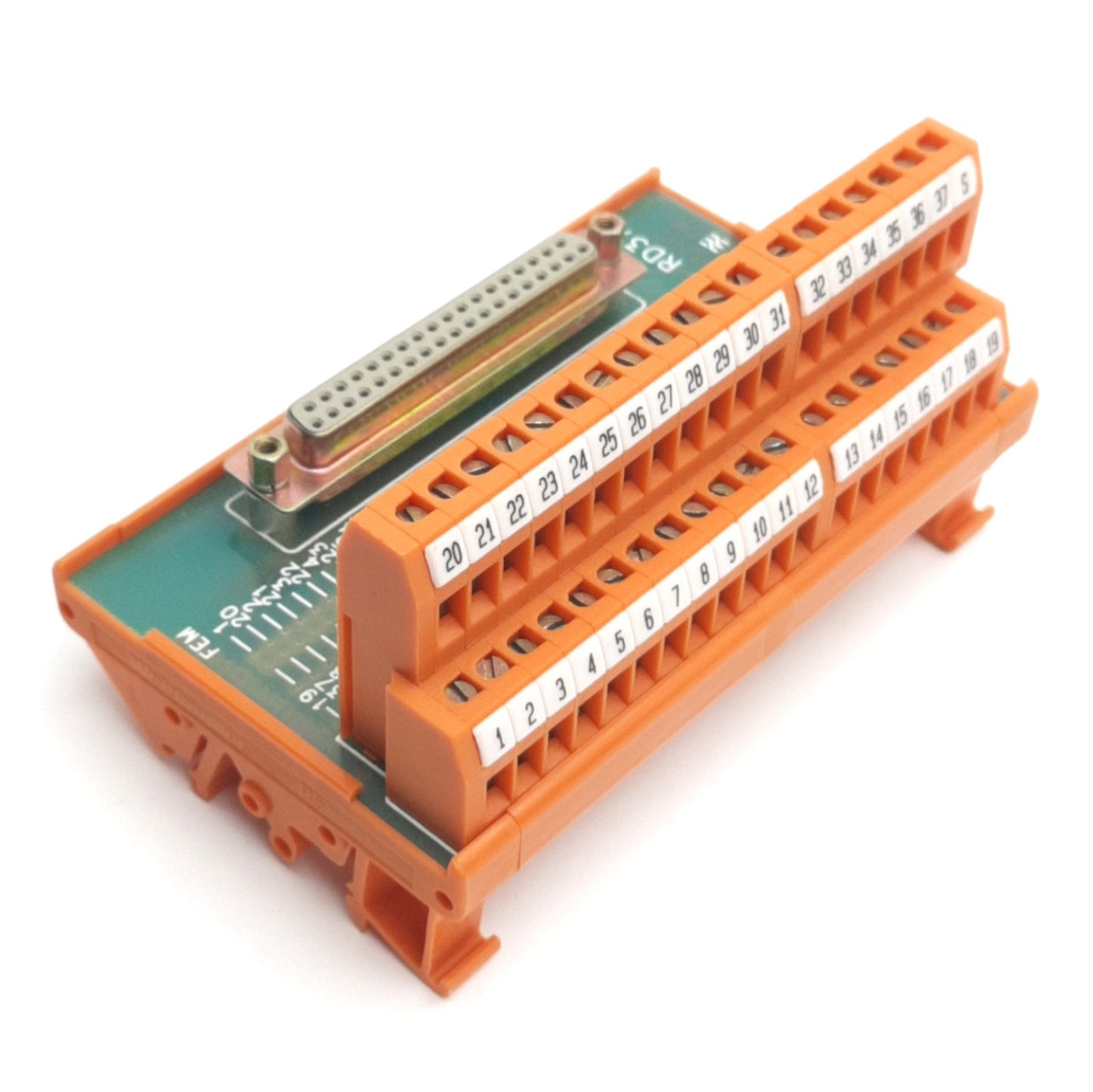 Used Weidmuller RD37-F 910640/67 Breakout Board DB-37F D-Sub to PCB Terminals