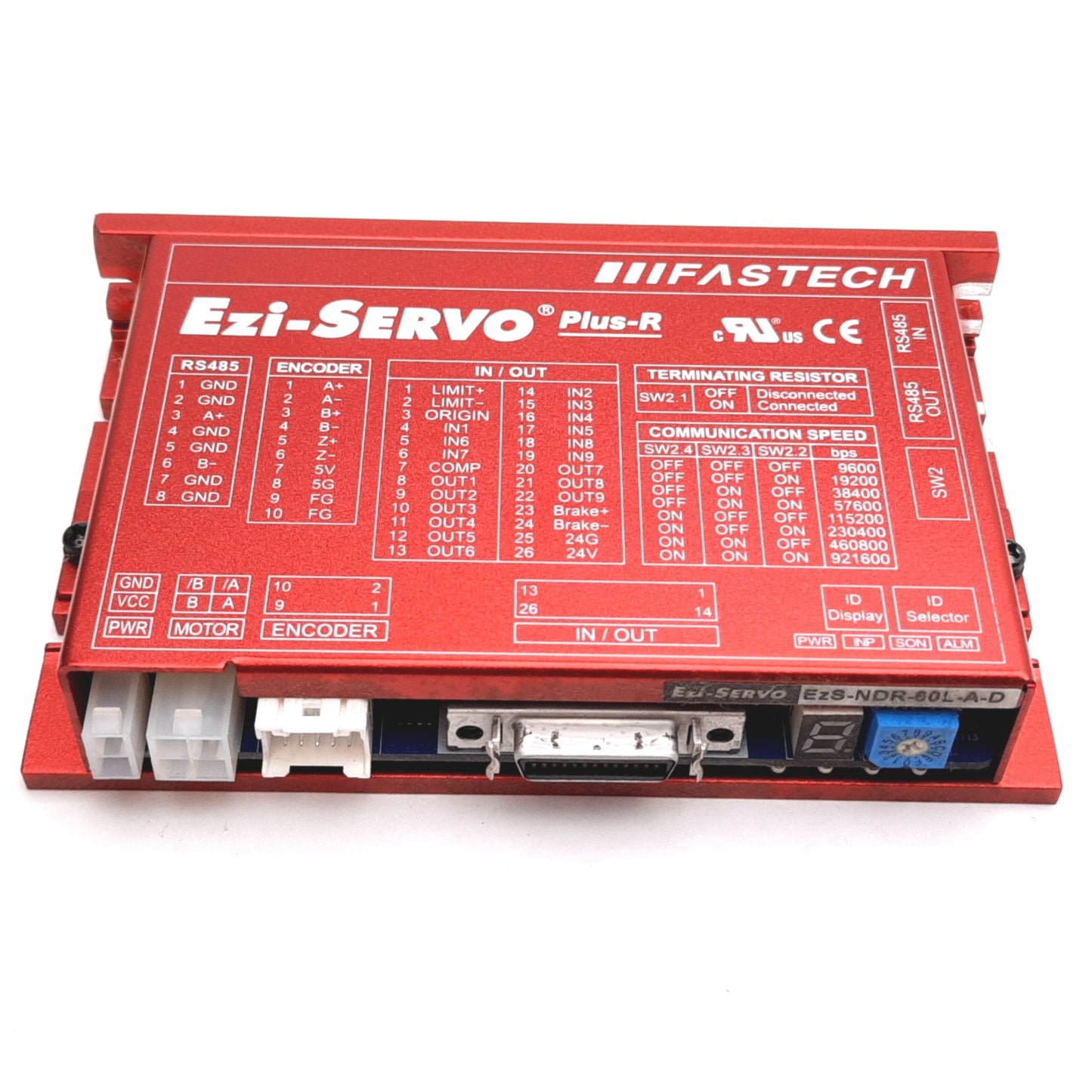 Used Fastech EzS-NDR-60L-A-D Ezi-Servo Plus-R Stepper Drive, 24VDC, 32-Bit DSP