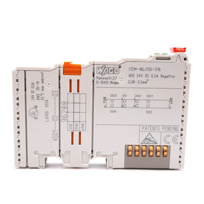 Used Wago 750-516 PLC Digital Output Module, 4-Channel, Rating: 24VDC 0.5A