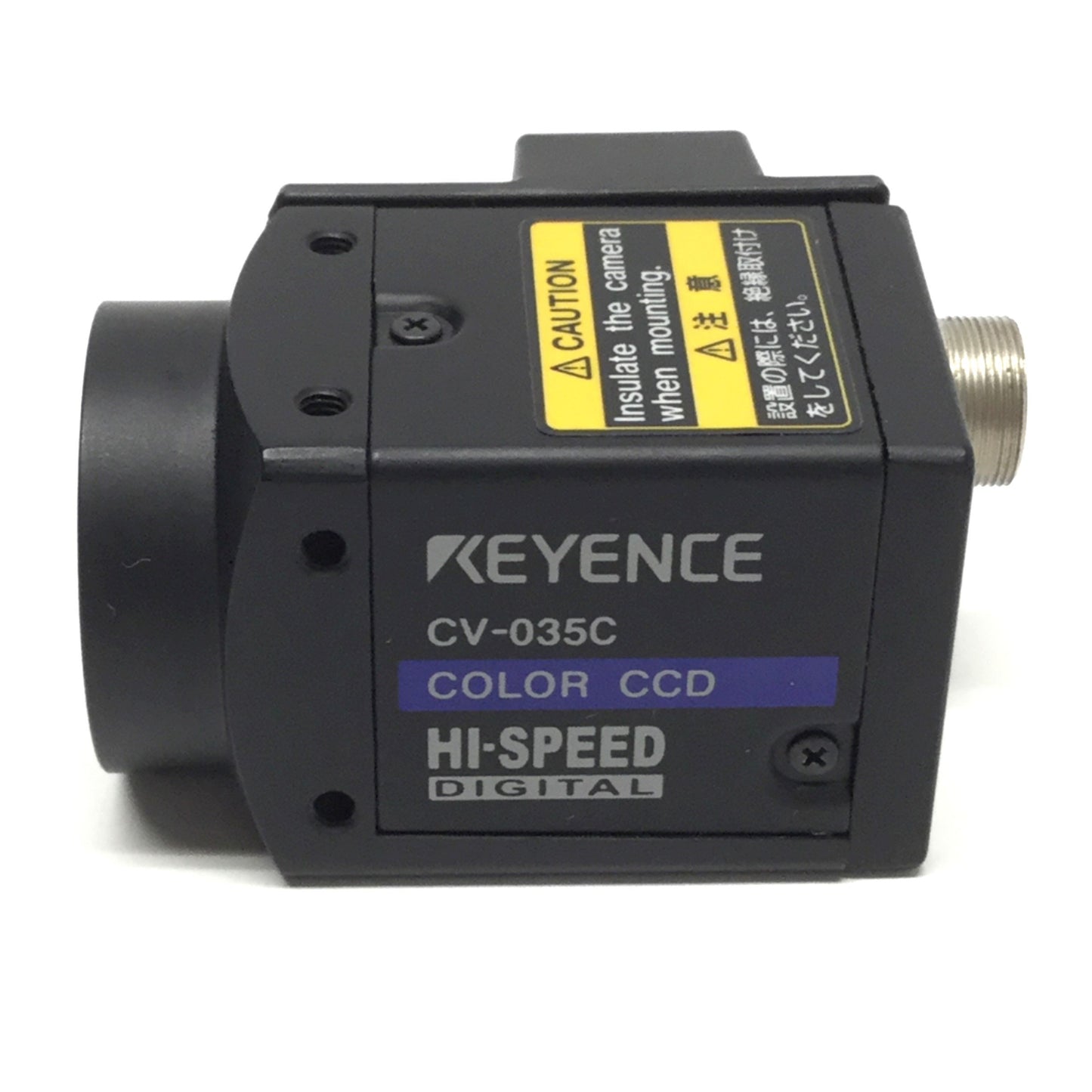 Used Keyence CV-035C Machine Vision Camera, 1/3" Color CCD, 656 x 492, C-Mount, 24VDC