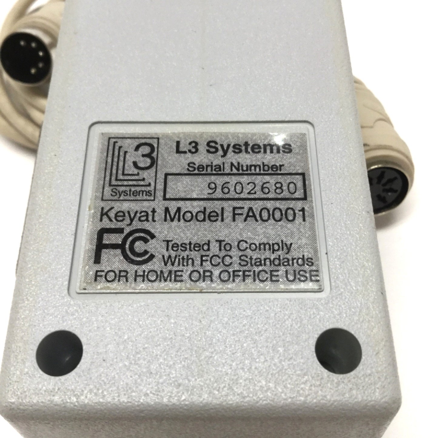 Used L3 Systems KeyAT Keyboard Port Adapter 5-pin DIN, RS-232/485 25-pin D-Sub