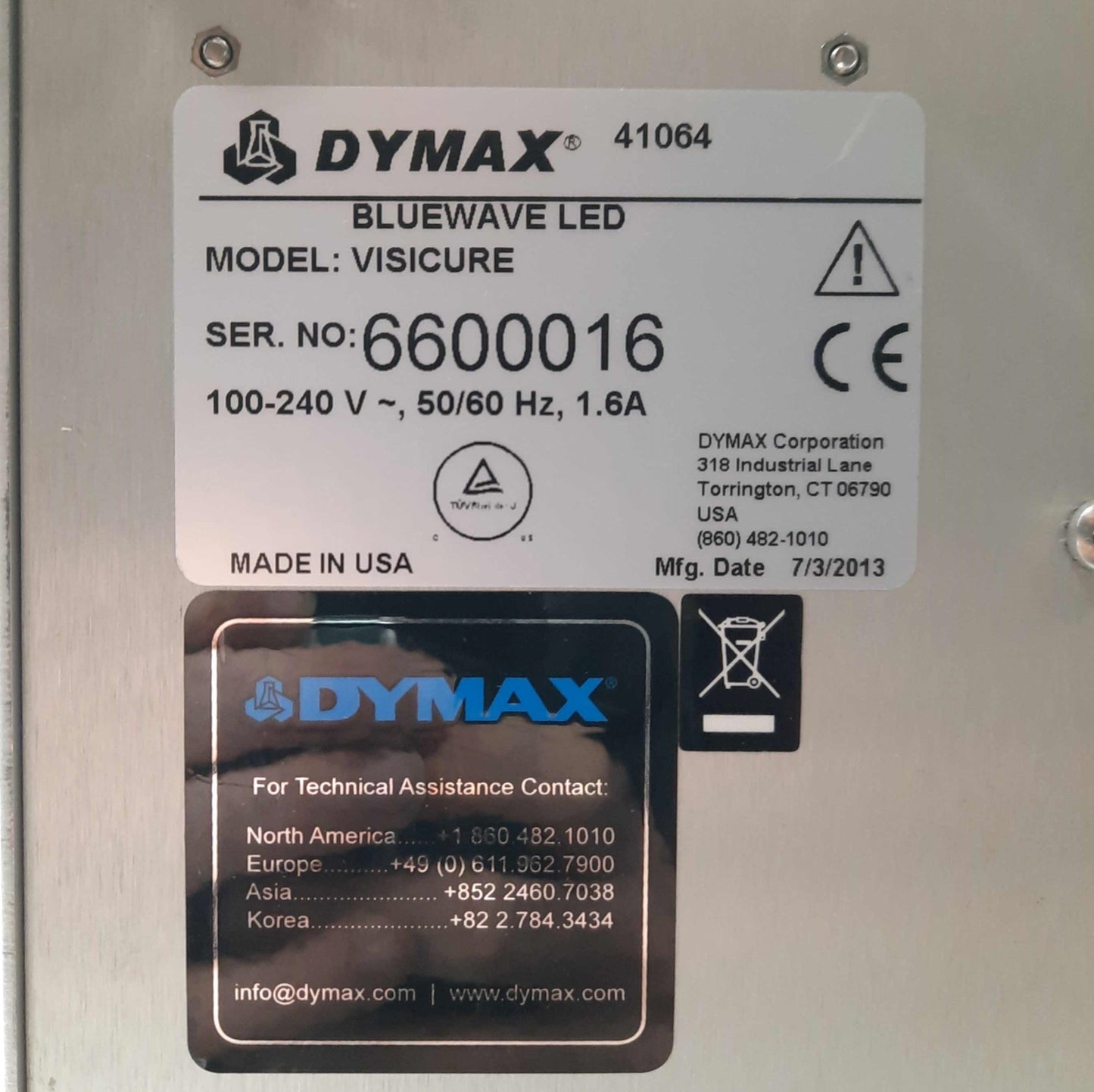 Used DYMAX Bluewave LED Visicure UV Light Source, 300-500nm, Timer/Manual, 100-240VAC