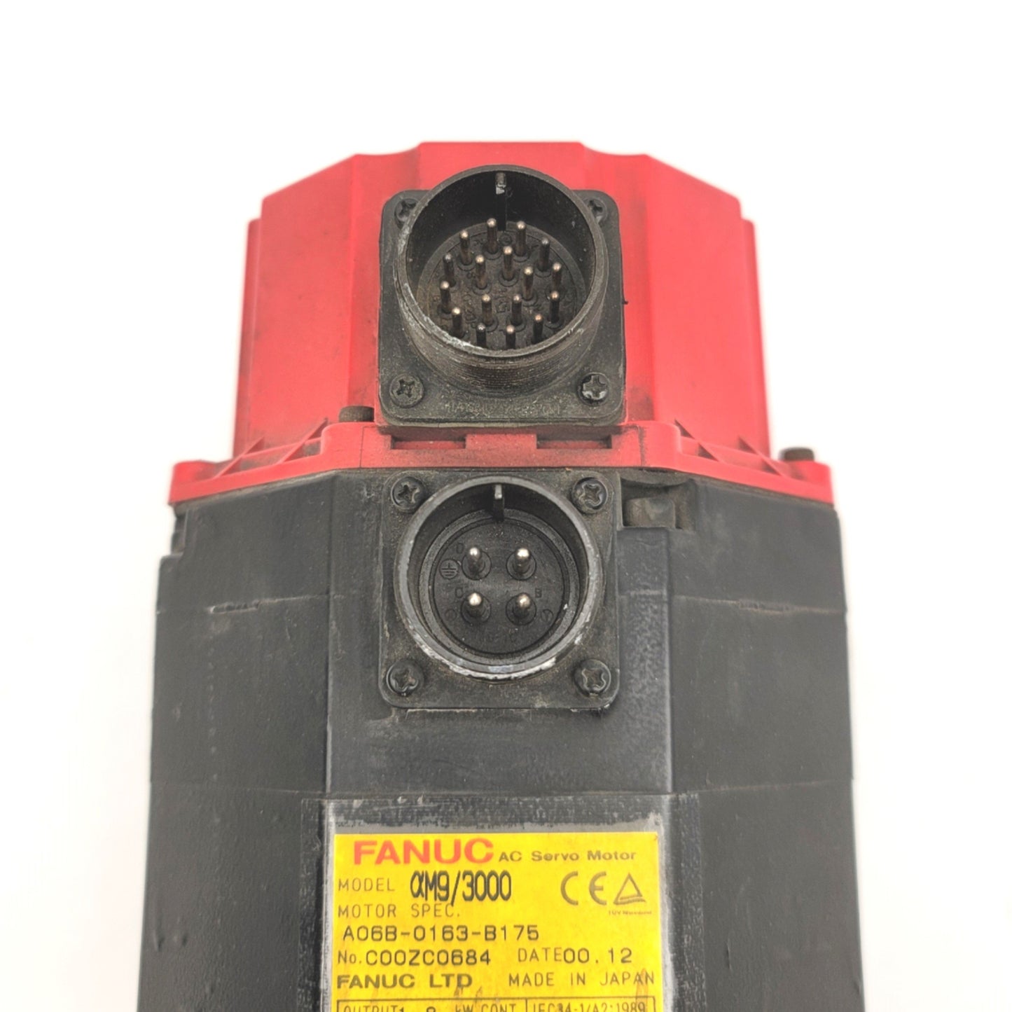 Used GE Fanuc AM9/3000 A06B-0163-B175 AC Servo Motor 1.8kW, 3000RPM, 9Nm, 161V, 200Hz