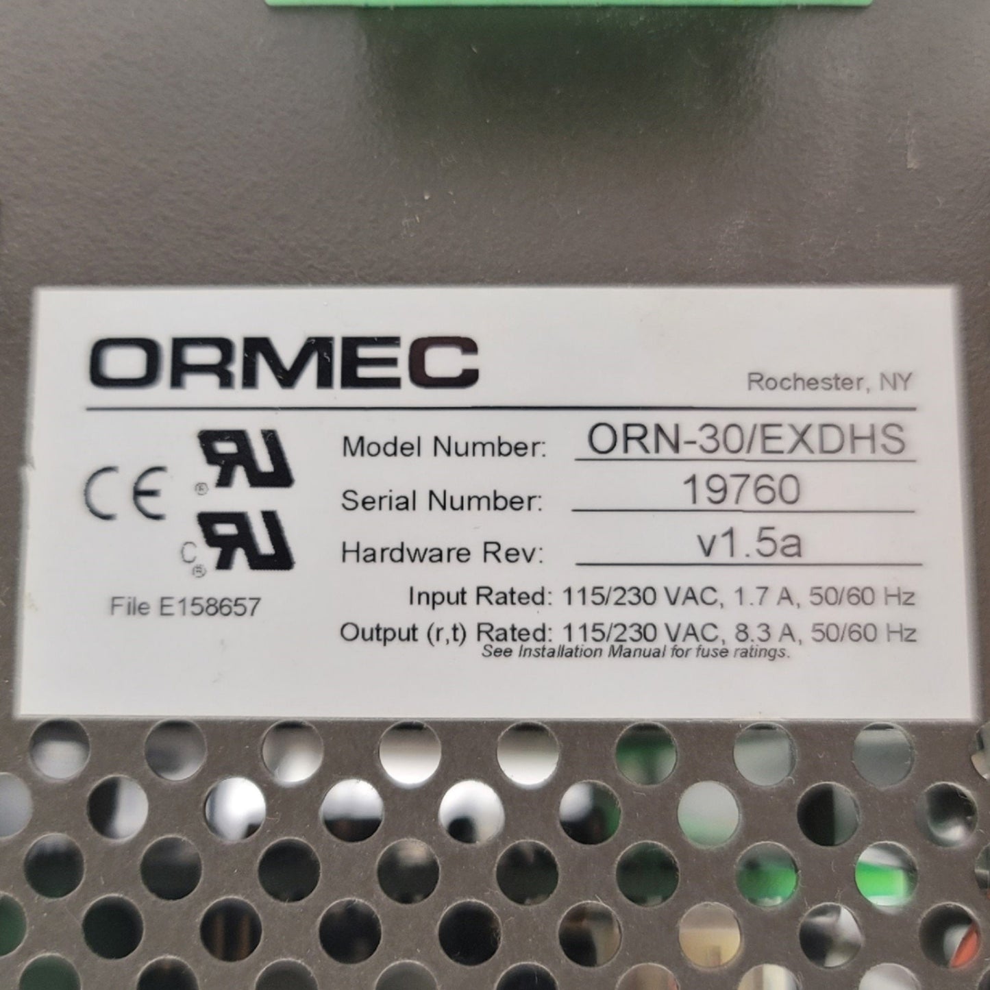 Used Ormec ORN-30/EXDHS v1.5a Orion Motion Controller 3-Slot, MMX 233MHz, 115/230VAC