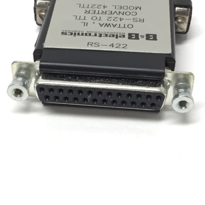 Used B&B Electronics 422TTL Serial Converter, RS-422 to TTL, 25-pin Dsub, 12VDC