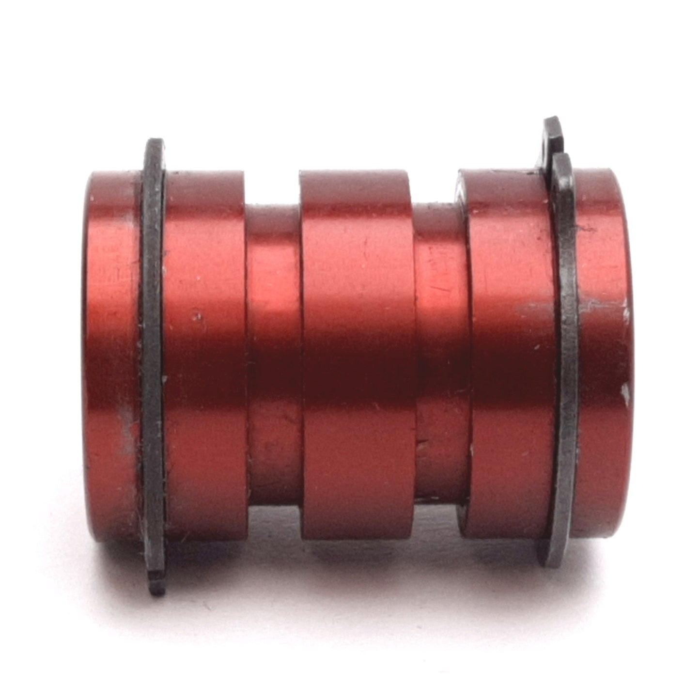 Used PBC Linear FL08 Closed Linear Plain Bearing, Red Anodized Aluminum, ID: 0.50"