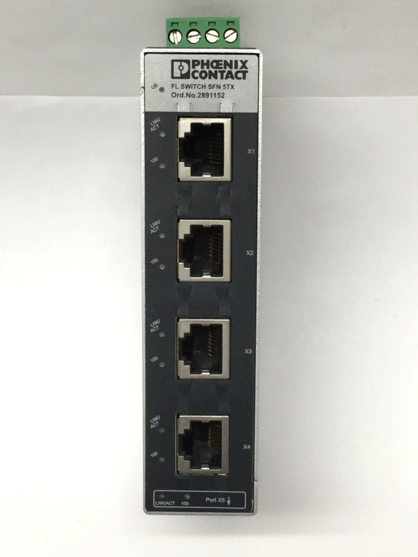 Used Phoenix FL SWITCH SFN 5TX Unmanaged Industrial Ethernet Switch RJ45, 5-Port