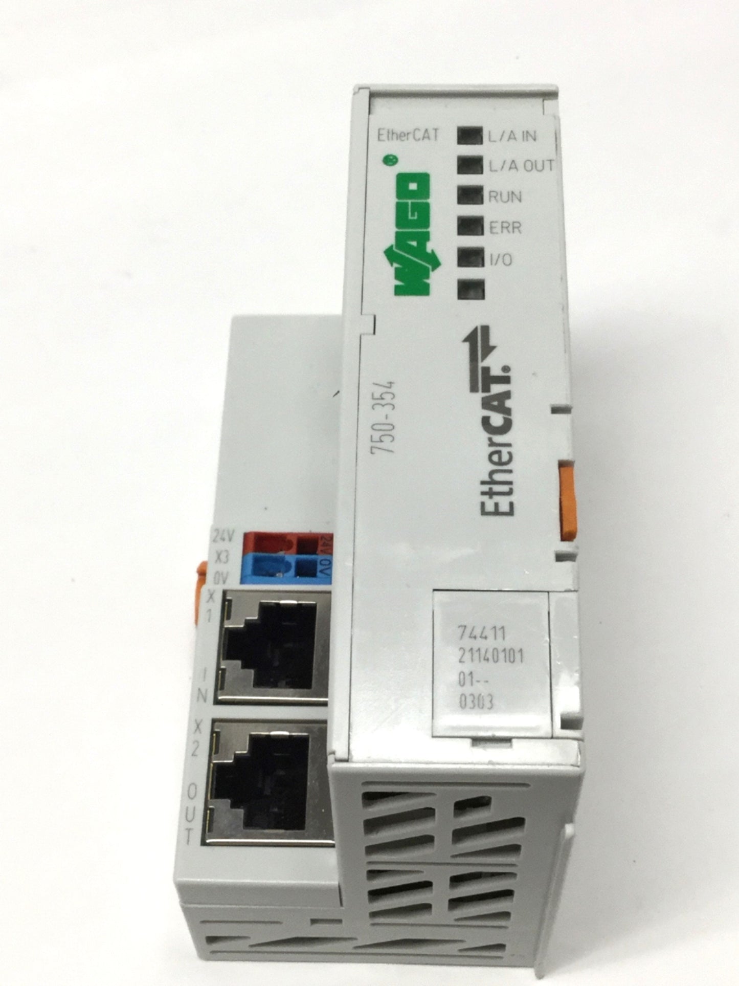 Used Wago 750-354 EtherCAT Ethernet Fieldbus Coupler 100Mbit/s 2-Port RJ45, 24VDC