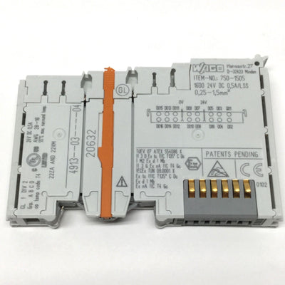 Used Wago 750-1505 PLC Digital Output Module 16-Channel 24VDC 0.5A Low-Side Switching