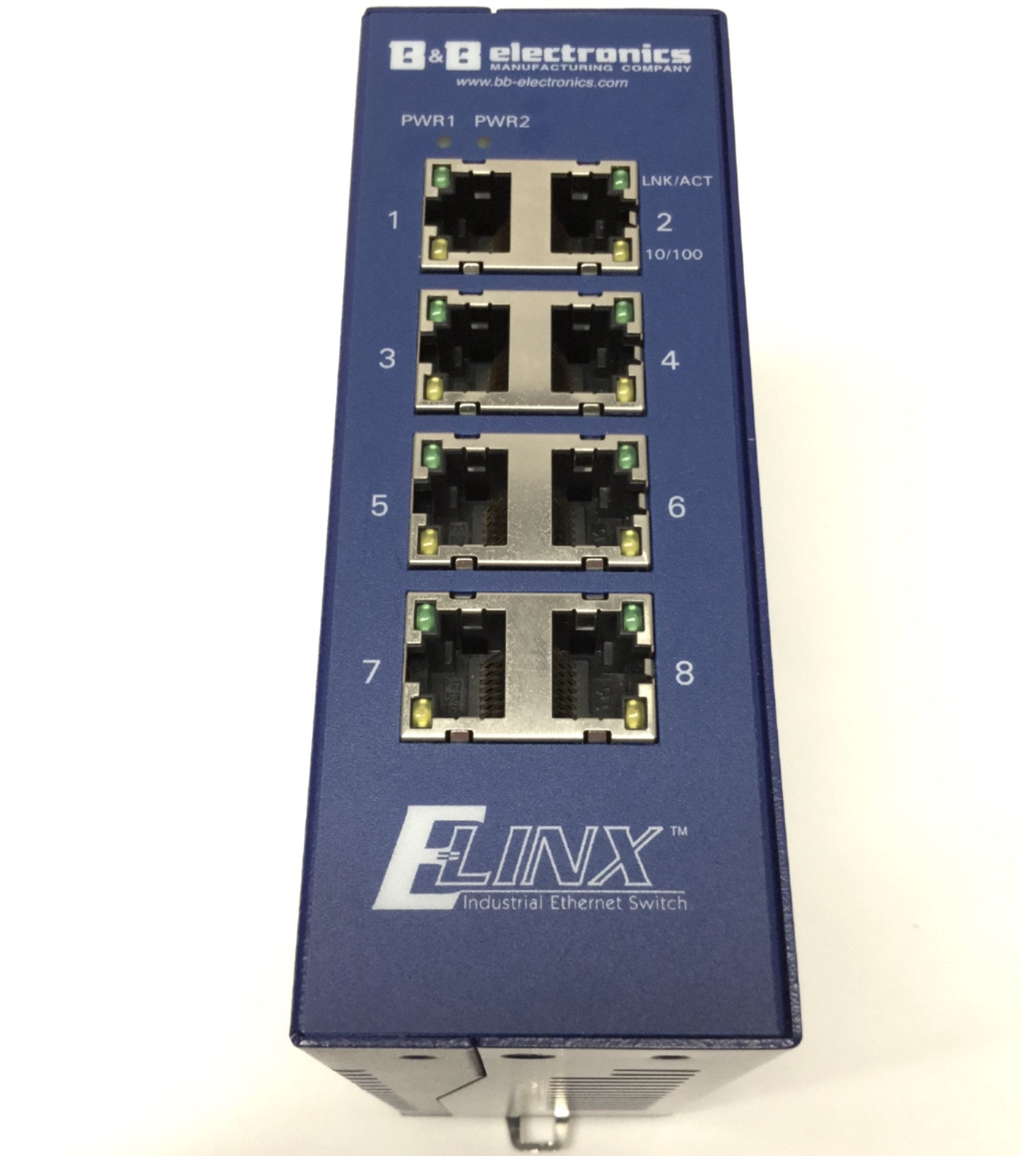 Used B&B EIR308 E-Linx Unmanaged Industrial Ethernet Switch 8-Port RJ45 10/100BaseTX