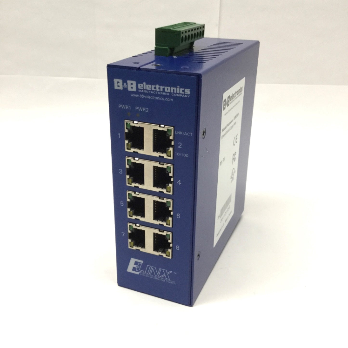 Used B&B EIR308 E-Linx Unmanaged Industrial Ethernet Switch 8-Port RJ45 10/100BaseTX