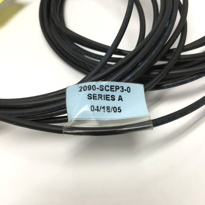 Used Lot of 2 Allen Bradley 2090-SCEP3-0 Fiber Optic Cables, 3m, Sercos Kinetix