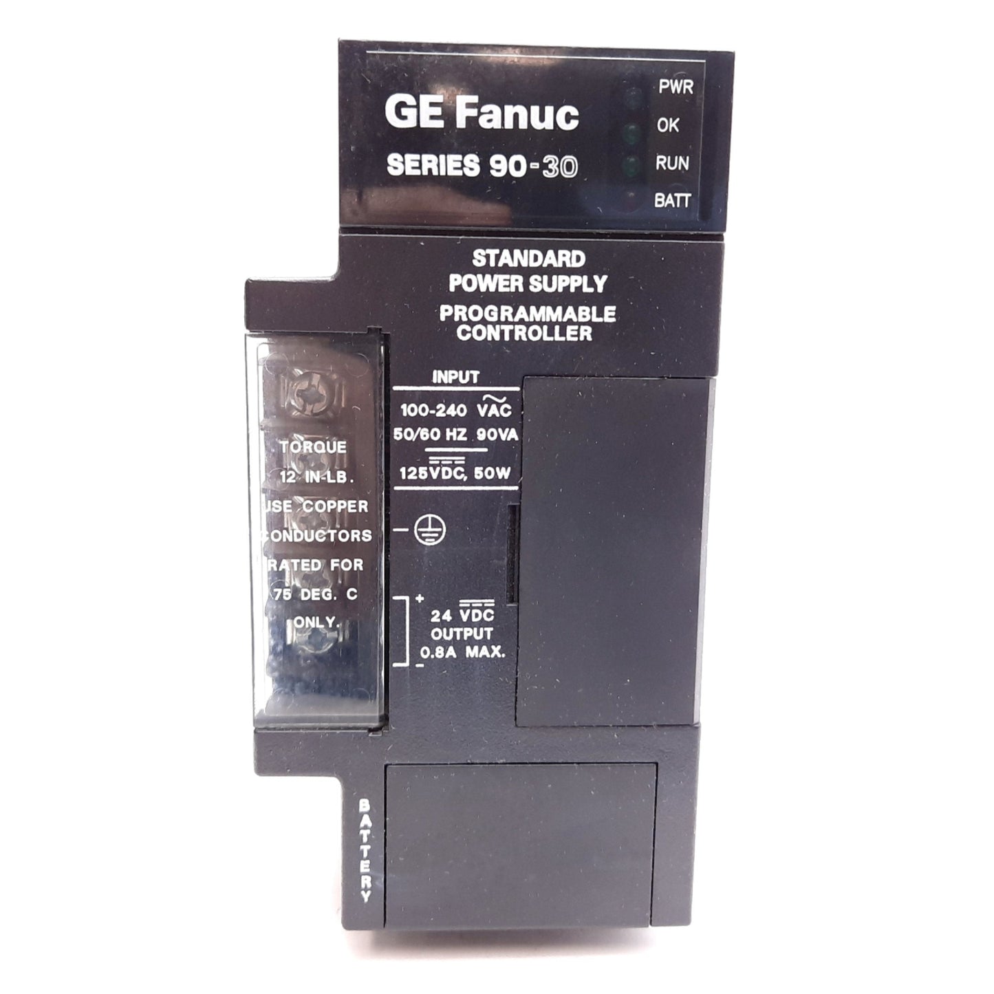 Used GE Fanuc IC693PWR321R Series 90-30 Power Supply Module, 100-240VAC IN, 24VDC OUT