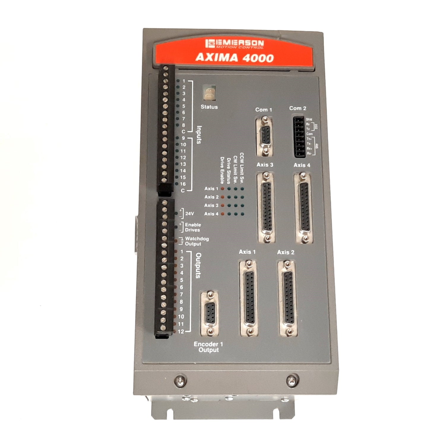 Used Emerson AX-4000-00-0D-00C Servo Drive Controller, 4-Axis, 96-264VAC 50/60Hz