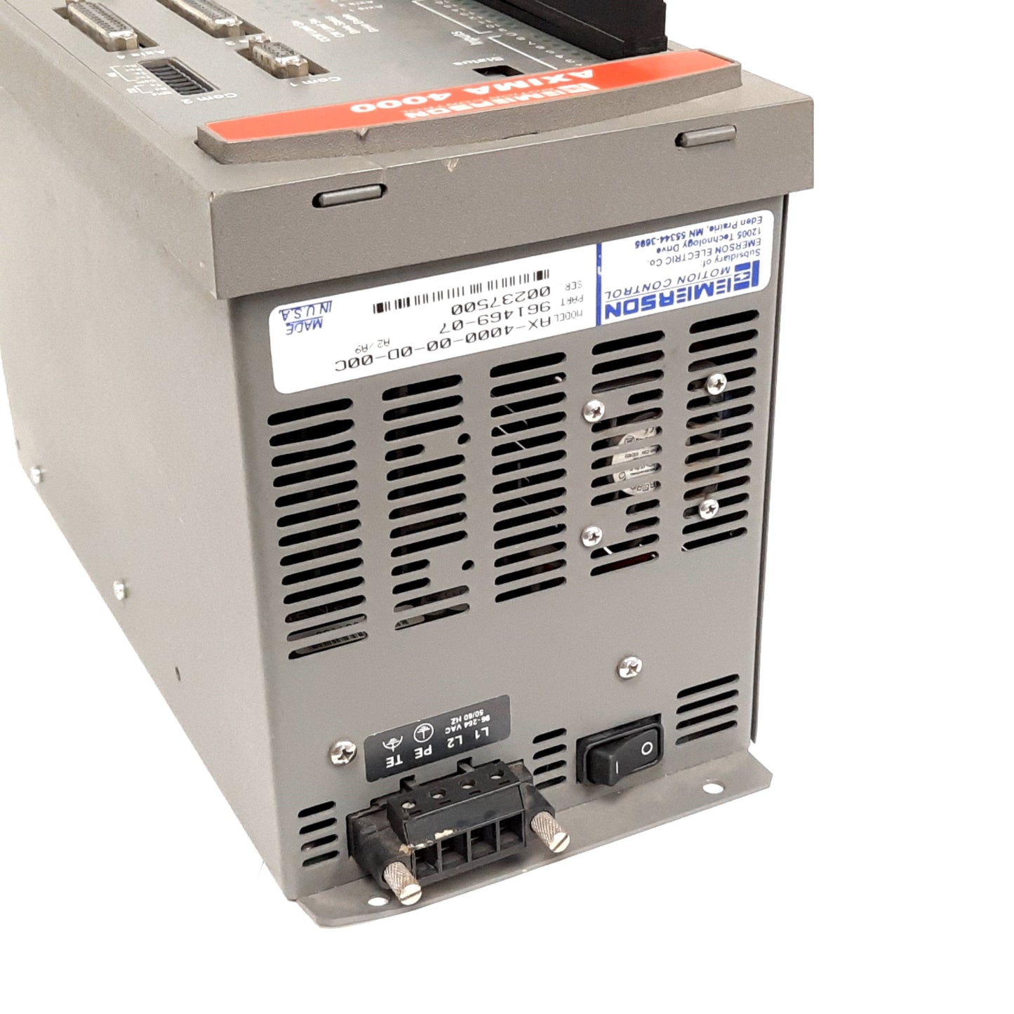 Used Emerson AX-4000-00-0D-00C Servo Drive Controller, 4-Axis, 96-264VAC 50/60Hz