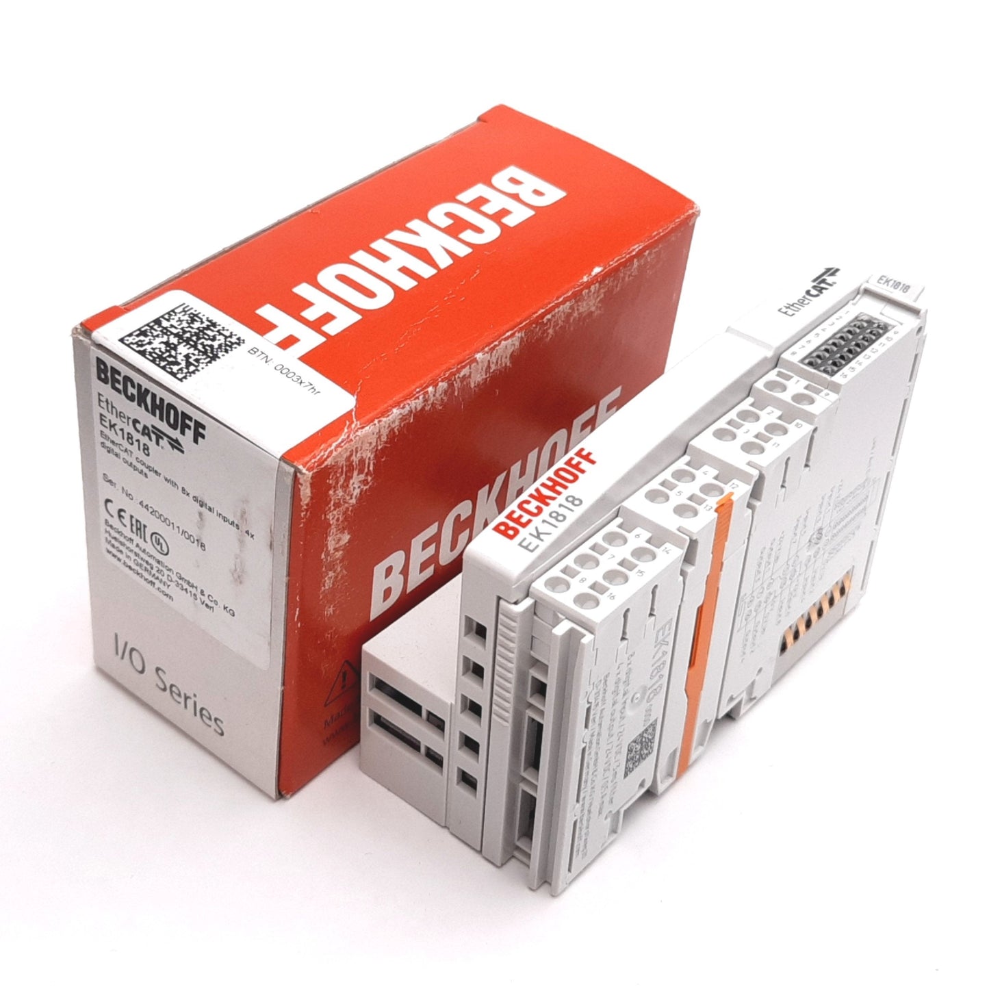 New Beckhoff EK1818 EtherCAT Coupler Module, 8x Digital Inputs & 8x Digital Outputs