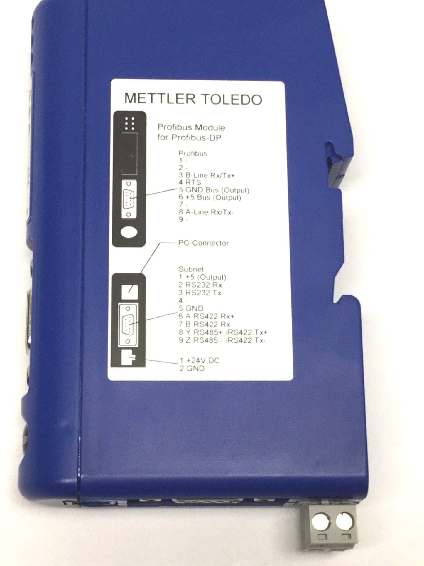 Used Mettler Toledo 42102809 MT Profibus DP Slave Fieldbus Module, Dsub 9-Pin, 24VDC