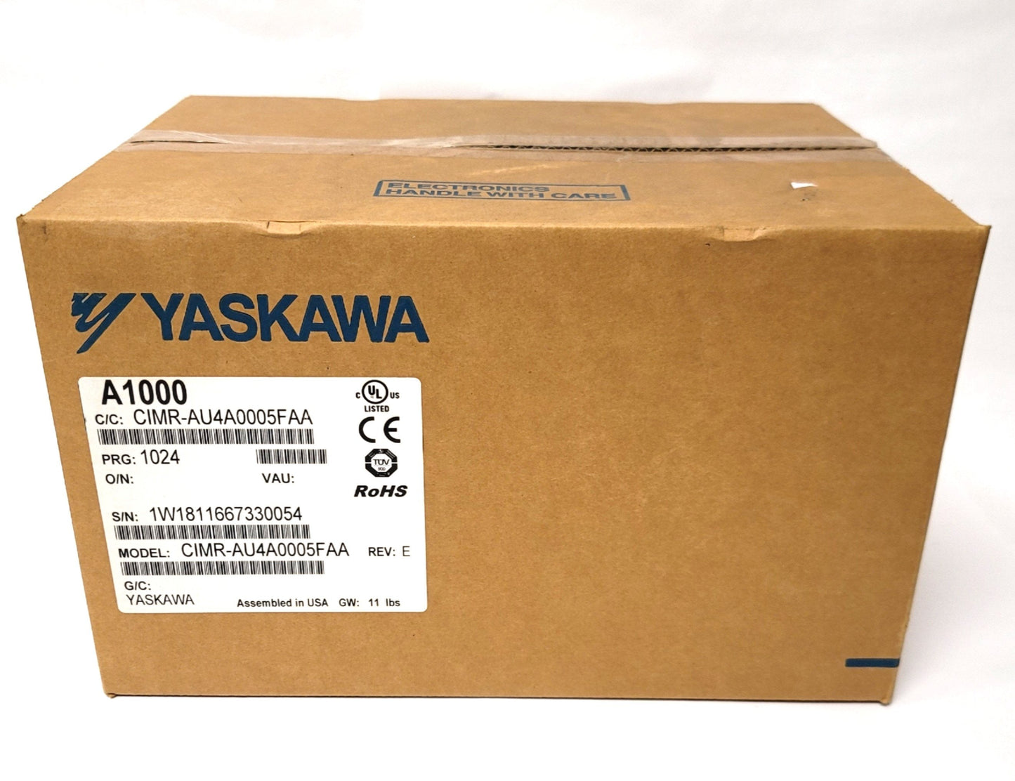 Yaskawa CIMR-AU4A0005FAA Variable Frequency Drive 3Hp, 380-480VAC 5.4A, 0-400Hz