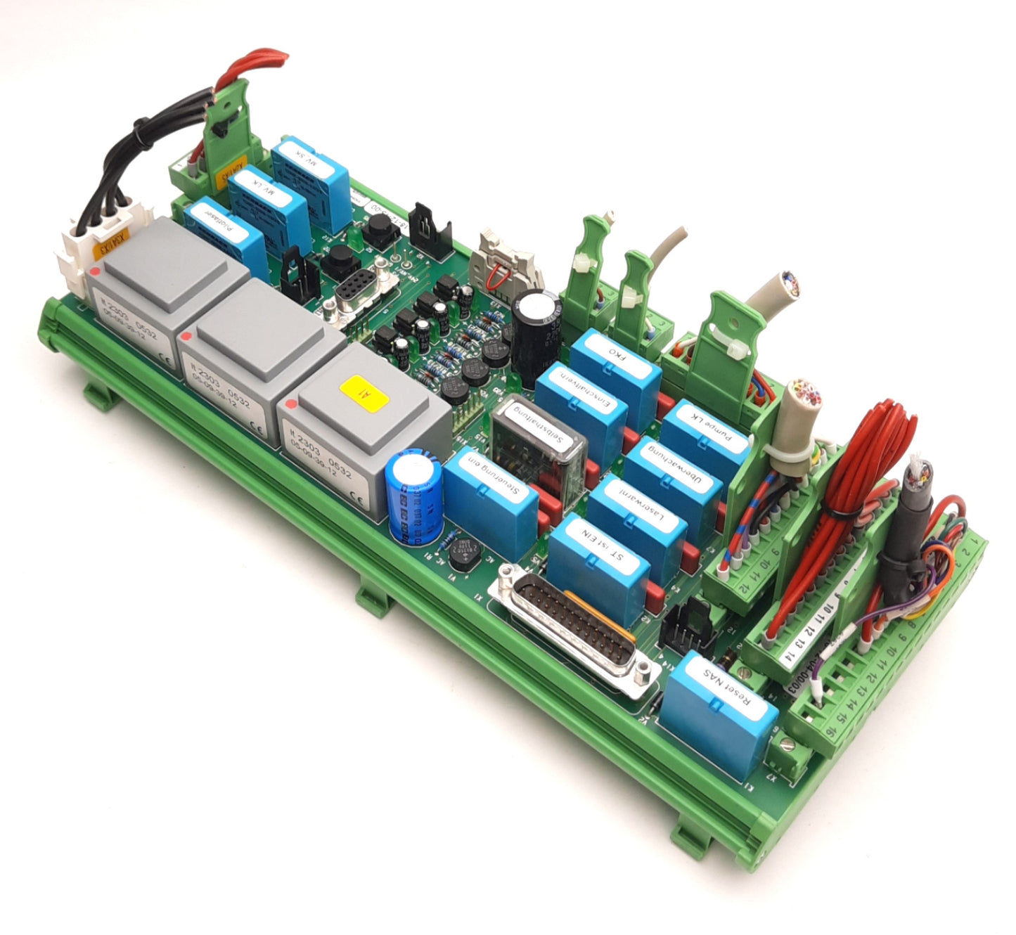 Used TrumpF Haas 18-12-15-00 Laser Interface I/O Board w/ Phoenix Contact Mount