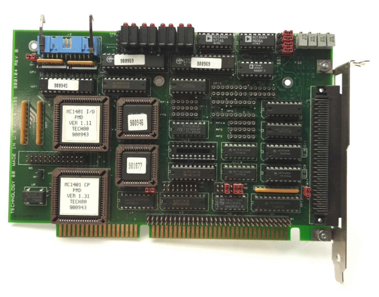 Used Tech80 5650 Motion Control Card 16-bit ISA 4-Axis ±10VDC or 0-5VDC Command