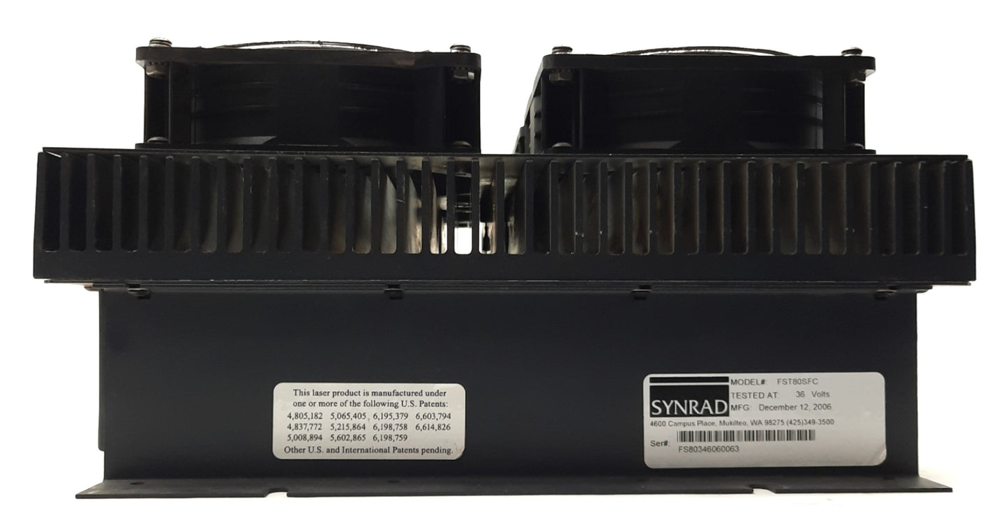 Used Synrad FST80FSC Firestar LASER RF Supply, Air Cooled, 36VDC, for T80 LASER